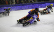 Lukas Hutla of Czechia in blue leads Martin Posch of Austria in yellow and Melwyn Bjorklin...