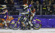 Luca Bauer (85) of Italy/Germany gives Ove Ledstrom (97) of Sweden a lift back to the pits...
