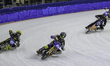 Max Niedermaier of Germany, wearing white, leads Heikki Husko of Finland in yellow, Leon K...