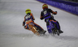 Jasper Iwema (800) of The Netherlands in yellow competes against Melwyn Bjorklin (17) of S...