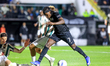 Geovany Quenda of Sporting CP controls the ball during the Liga Portugal Betclic match bet...
