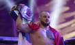 Serbian fighter Jovan Leka celebrates victory after the fight at SPENS Sports Center durin...