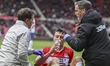 Dael Fry of Middlesbrough goes down after a clash of heads during the Sky Bet Championship...