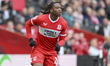 Kaly Sene of Middlesbrough during the Sky Bet Championship match between Middlesbrough and...