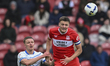 Dael Fry of Middlesbrough heads the ball during the Sky Bet Championship match between Mid...