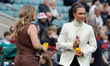 BB Sports pundit Ruby Tui during the Guinness Women's Six Nations match between England Re...