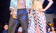Models present creations by designer Debarun during the ''Midnight Hot - Poila Boishakh Ed...