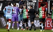 Feyenoord Rotterdam defender Jordan Lotomba and NEC player Bryan Linssen during the Dutch...