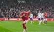 Neco Williams of Nottingham Forest celebrates his goal to make it 1-1 during the Premier L...