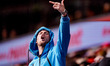 A Nottingham Forest fan makes a gesture during the Premier League match between Nottingham...