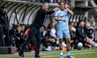 Feyenoord Rotterdam coach Robin van Persie and player Tobias van den Elshout are seen duri...