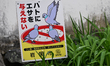 IWAKUNI, JAPAN - APRIL 12:
 A Japanese public warning sign featuring stylized illustratio...