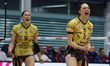 Francesca Michieletto #5 of Valsabbina Millenium Brescia celebrates after scoring during t...
