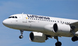 A Lufthansa Airbus A320-271N lands at Barcelona-El Prat Airport in Barcelona, Spain, on Ap...