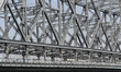 A view of the Howrah Bridge over the Hooghly River in Kolkata, India, on April 12, 2026. T...
