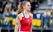 Martyna Kubka of Poland competes in the Billie Jean King Cup Qualifiers, women's doubles t...