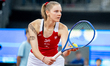 Martyna Kubka of Poland competes in the Billie Jean King Cup Qualifiers, women's doubles t...
