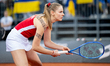 Martyna Kubka of Poland competes in the Billie Jean King Cup Qualifiers, women's doubles t...