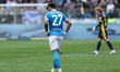 Santos Alisson of SSC Napoli reacts at the end of the Serie A football match between Parma...
