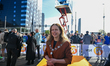 Rotterdam mayor Carola Schouten attends the Rotterdam Marathon in Rotterdam, Netherlands,...
