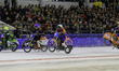 Andrej Divis (8) of Czechia in yellow, Sebastian Reitsma (6) of the Netherlands in blue, L...