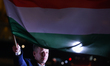 TISZA Party candidate for Hungarian Prime Minister Peter Magyar during the election evenin...