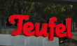 The Teufel Music store logo is seen in Stuttgart, Germany, on April 11, 2026. 