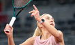 Lyudmyla Kichenok competes in the Billie Jean King Cup Qualifiers, Poland vs Ukraine women...