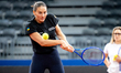 Marta Kostyuk competes in the Billie Jean King Cup Qualifiers during the Poland vs Ukraine...