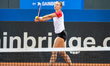 Magda Linette competes in the Billie Jean King Cup Qualifiers during the Poland vs Ukraine...