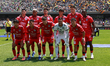 Players from Mazatlan pose before the match on Matchday 14 of the 2026 Liga BBVA MX Clausu...