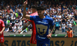 Robert Morales #31 of Pumas celebrates his goal during the match corresponding to matchday...