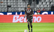 Eddy Gnahore is in action during the Superliga Play Off match between CFR Cluj and Dinamo...