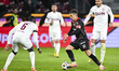 Catalin Cirjan is in action during the Superliga Play Off match between CFR Cluj and Dinam...