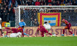 Donyell Malen of AS Roma scores second goal during the serie Serie A Enilive match between...