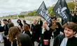 Lawyers participate in a demonstration against the ''SURE'' (Useful, Fast and Effective Se...