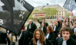 Lawyers participate in a demonstration against the ''SURE'' (Useful, Fast and Effective Se...