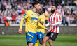 Kamil Jakubczyk plays during the match between KS Cracovia and Arka Gdynia in Krakow, Pola...