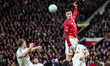 Benjamin Sesko of Manchester United fails to connect with the ball during the Premier Leag...