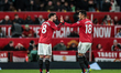 Casemiro of Manchester United celebrates his goal to make it 1-2 during the Premier League...