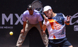 J. Duckworth returns the ball to S. Napolitano in the men's singles final of the ATP Chall...