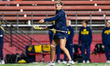 Ceci Stein of the Michigan Wolverines gestures during an NCAA women's lacrosse game at SHI...