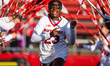 Charlee Thomas of the Rutgers Scarlet Knights is introduced as a starter during an NCAA wo...