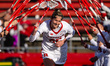 Hilary Elsner of the Rutgers Scarlet Knights is introduced as a starter during an NCAA wom...