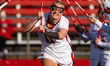 Lily Dixon of the Rutgers Scarlet Knights is introduced as a starter during an NCAA women'...
