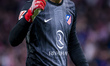 Juan Musso of Atletico de Madrid celebrates a goal during the LaLiga EA Sports football ma...