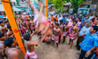 Hindu devotees participate in Gajan rituals in Howrah, West Bengal, on April 14, 2026, mar...