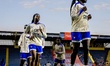 France player Griedge Mbock Bathy warms up during the European qualifying match between th...