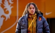 Netherlands player Chasity Grant during the European qualifying match between the Netherla...