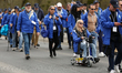 Participants take part in the March of the Living in Oswiecim, Poland, on April 14, 2026....